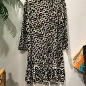 White House Black Market Dresses - WHBM Black and Gold Geometric Pleated Dress White House Black Market Dresses - WHBM Black and Gold Geometric Pleated Dress